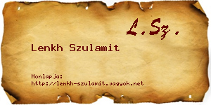 Lenkh Szulamit névjegykártya